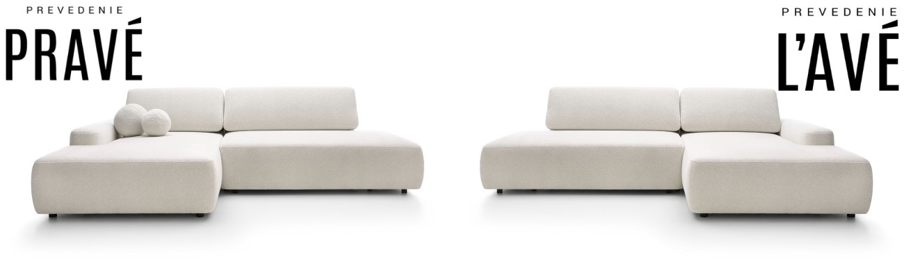 Rohová sedací souprava EASY ve tvaru O – levé a pravé provedení