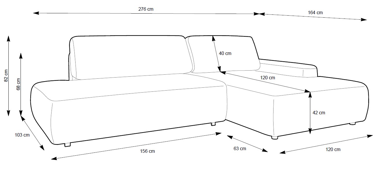 Rozměry sedačky EASY O
