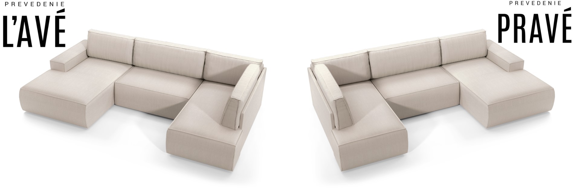Rohová sedací souprava FABIO U2 120 ve tvaru U