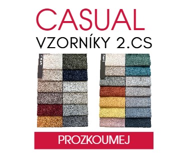 CASUAL vzorníky – 2. cenová skupina potahových látek