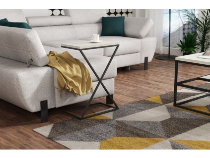 Odkládací stolek DOTI v interiéru u sedačky, kovový rám