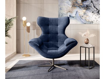 Relaxační křeslo v interiéru, moderní design a měkké čalounění