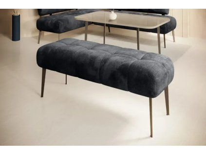 Rovná kuchyňská lavice STORM v interiéru jídelny, boční pohled