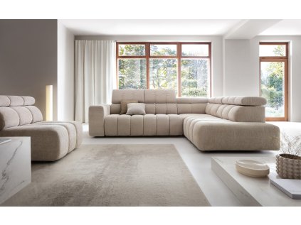 Sedacia súprava ASTORIA ROH (Prevedenie (roh) Ľavé, Poťahová látka akciová)