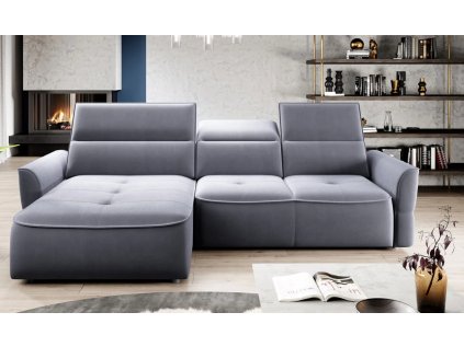 Sedačka HARMONY Mini ve světlém interiéru obývacího pokoje, celkový čelní pohled