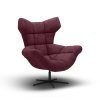 Křeslo CORAL, vínové čalounění, čelní pohled