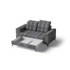 Dvojsed ALICA sofa 2 s otevřeným úložným prostorem a zvednutou sedací částí, pohled zepředu.