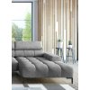 Šedá sedací souprava COTTA XL v interiéru obývacího pokoje, boční pohled