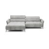 Luxusní rohová sedací souprava NEURO ve světle šedé barvě, technický náhled tvaru