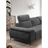 Rohová sedací souprava ORCO L v tmavě šedé barvě, samostatná rohová část s opěrkou