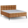 Čalouněná boxspring postel ARES v hnědé barvě – produktová fotografie