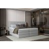 Boxspring postel DREAMO, světle šedé čalounění – produktová fotografie