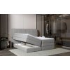 Boxspring postel DREAMO s úložným prostorem – otevřená část, pohled z boku