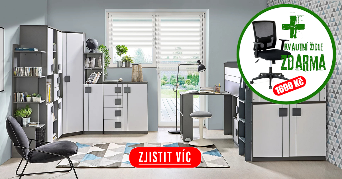 Akce dětský pokoj + dárek kvalitní židle zdarma