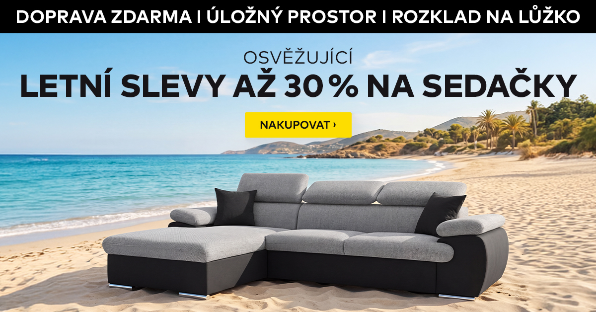 LETNÍ SLEVY NA SEDAČKY v Nábytek Paul