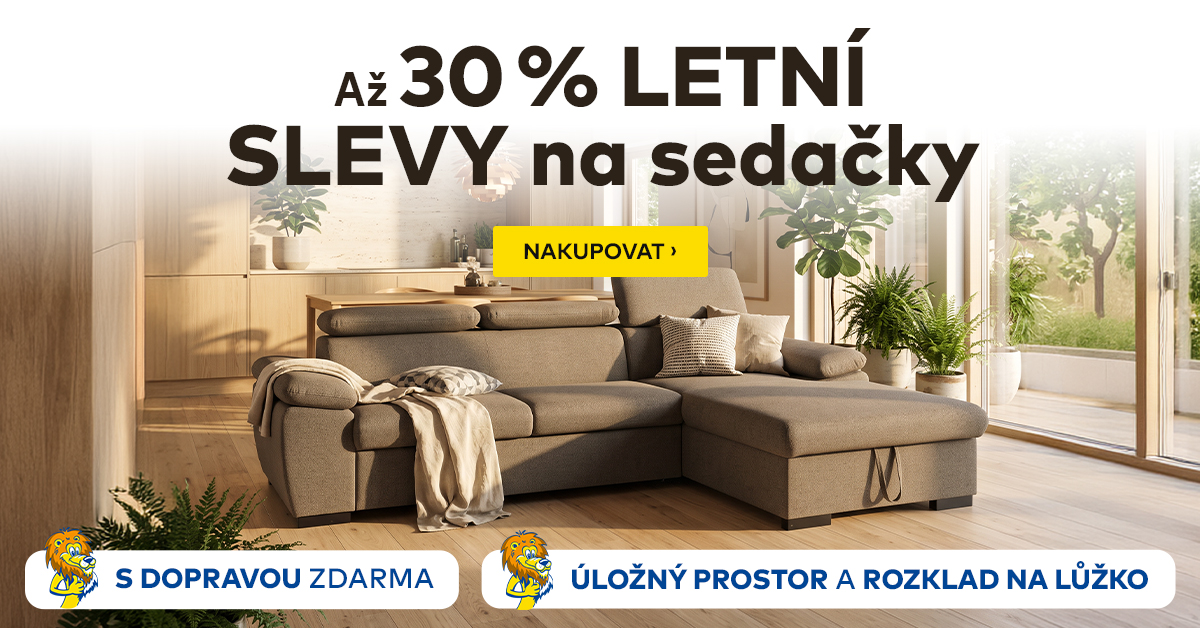 LETNÍ SLEVY NA SEDAČKY v Nábytek Paul