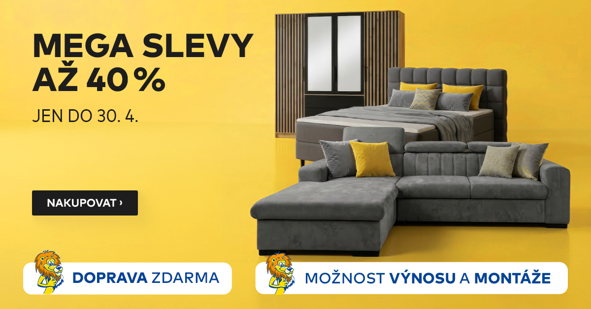 Mega slevy až 40% v Nábytek Paul