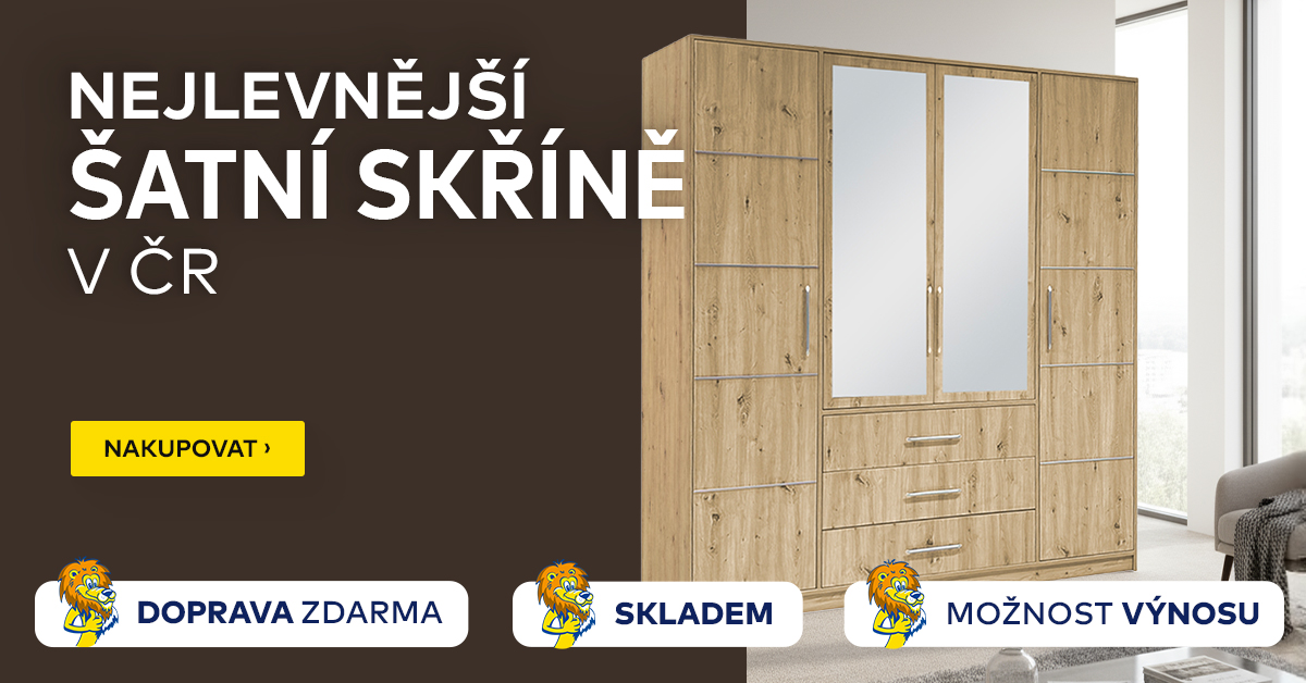 Nejlevnější šatní skříně v ČR