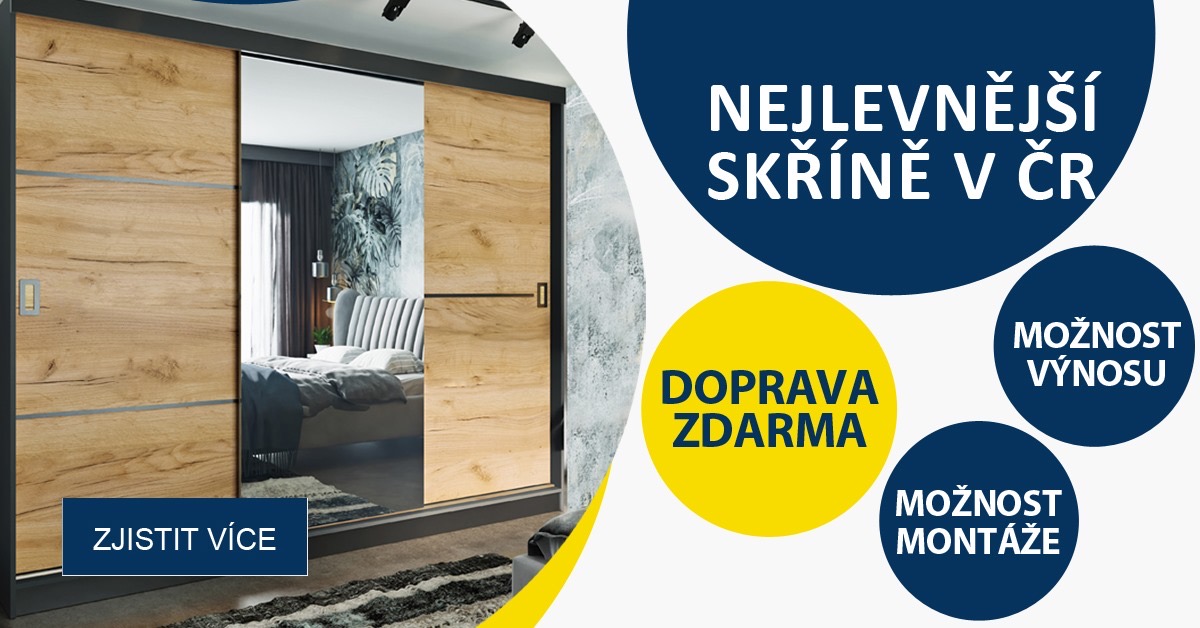 Nejlevnější šatní skříně v ČR