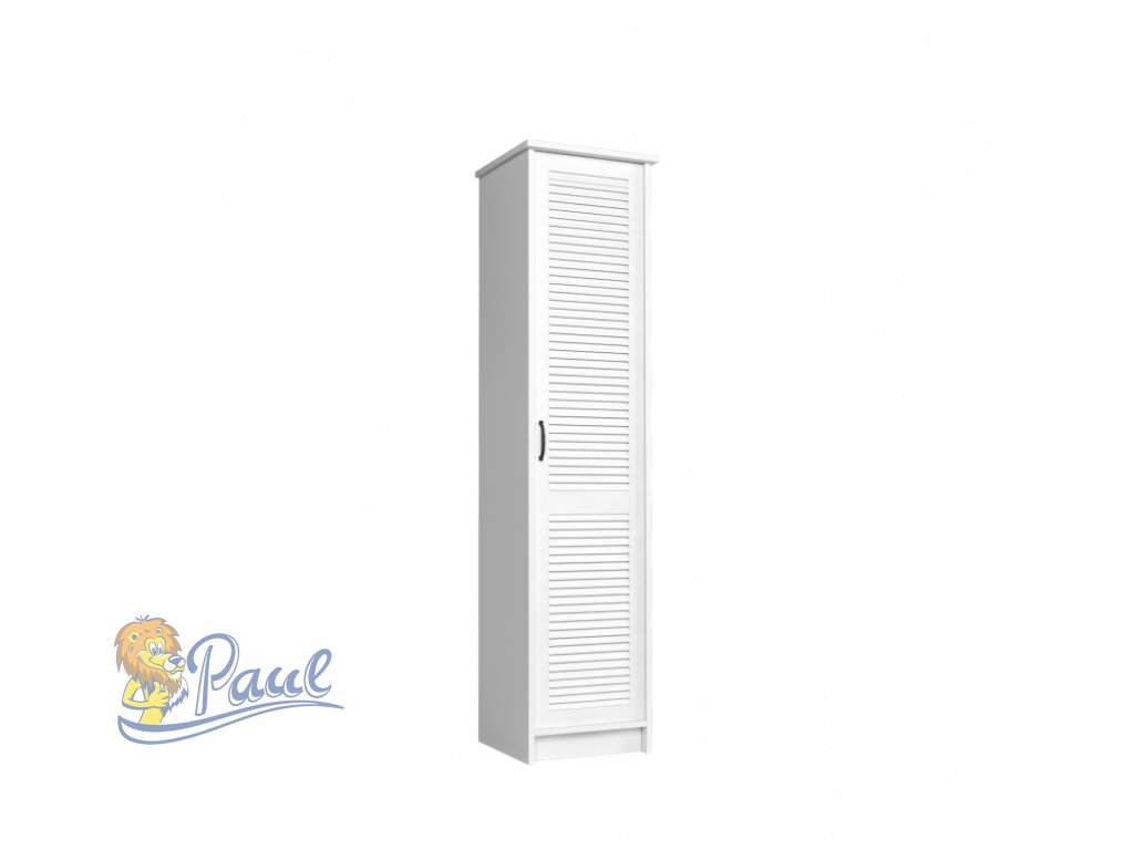 šatní skříň orient s1d s klasickými dveřmi - šířka 48,4 cm bílá