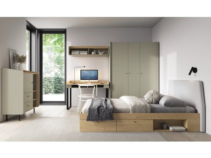 Dětský pokoj Alessio 1 v zelené barvě