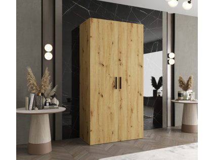 Šatní skříň Abi Bari 1 Artisan + černá