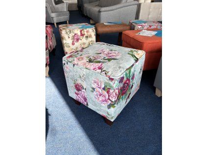 Taburet AS modré kytky