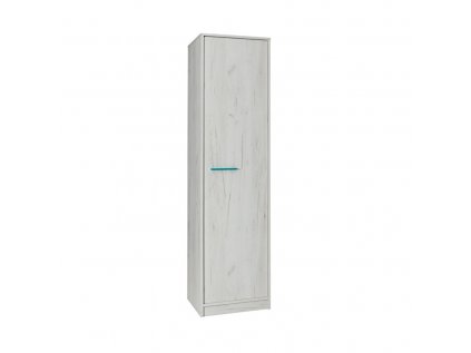 Skříň rest R1 s klasickými dveřmi - šířka 50 cm dub craft bílý / šedá