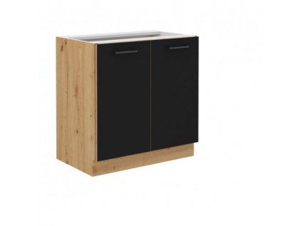 spodní kuchyňská skříňka se dvěmi dvířky Modena o šířce 80 cm barva černá