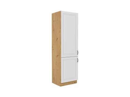 Vysoká skříň ke kuchyňské lince Stilo Dub artisan Bílý mat 60 lo 210 2f