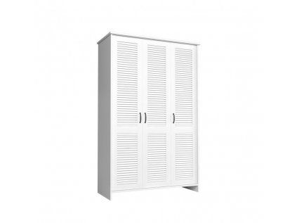 šatní skříň orient s3d s klasickými dveřmi - šířka 128,5 cm bílá