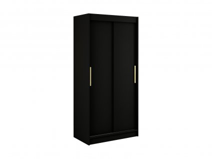 Šatní skříň Abi Mali T s posuvnými dveřmi - šířka 100 cm černá