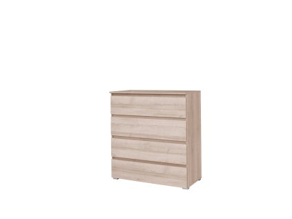 C04 KOMODA 4 SZUFLADY dąb sonoma