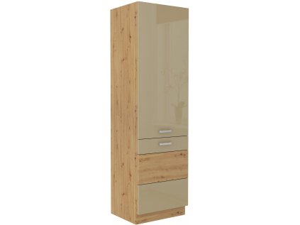Vysoká skříňka pro vestavnou lednici Artisan 60 LO-210 2F odstín cappucino