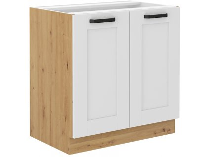 Spodní skříňka pod dřez Luna 80 D 2F BB o šířce 80 cm