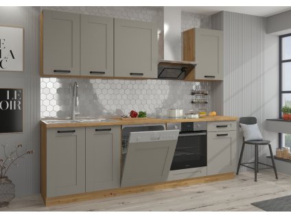 Kuchyňská linka 250 cm Luna 3 Clay grey