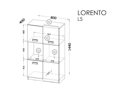 Skříň lorento 1