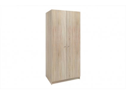Šatní skříň Malmo VI P s klasickými dveřmi - šířka 81 cm dub sonoma