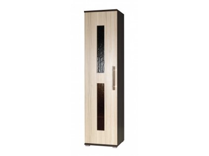 šatní skříň inez plus 4 s klasickými dveřmi - šířka 50 cm jasan tmavý + jasan světlý