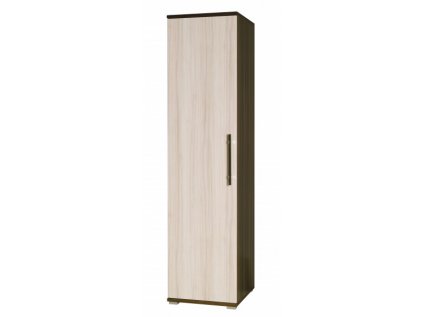 šatní skříň inez plus 26 s klasickými dveřmi - šířka 50 cm jasan tmavý + jasan světlý