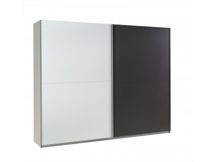 Šatní skříň Lux 20 244 cm bílá + grafit