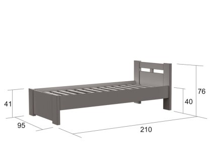 Borovicová postel L812 přírodní 90×200