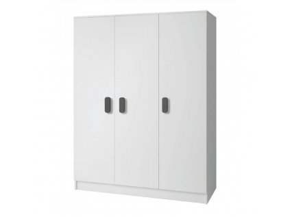 šatní skříň smyk I 19 3d s klasickými dveřmi - šířka 120 cm bílá