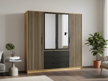 satni skrin bali lux d4 cerna dub wotan Interier