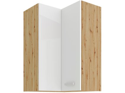 Horní rohová skříňka Artisan 60x60 GN-90 2F (90°) bílý lesk