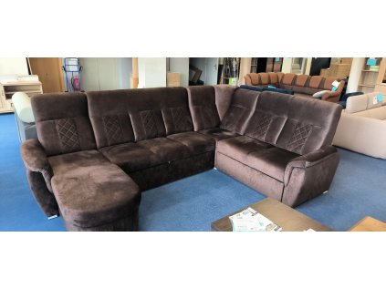 Sedací souprava Boston - levá varianta - hnědá látka