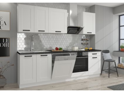 Kuchyňská linka 250 cm Luna 3 v bílé barvě