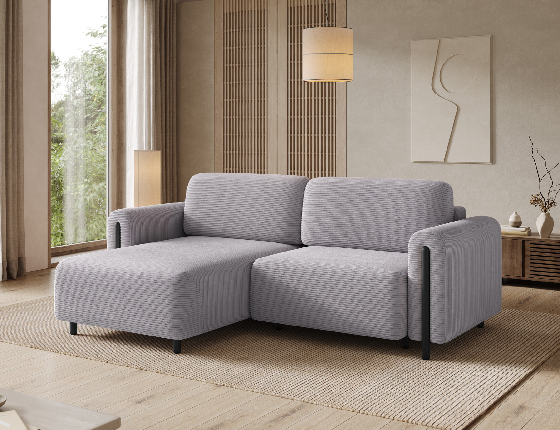 Sedací souprava Acossta Provedení: Levá varianta, Nožičky: Černé, látka: Jarell 3