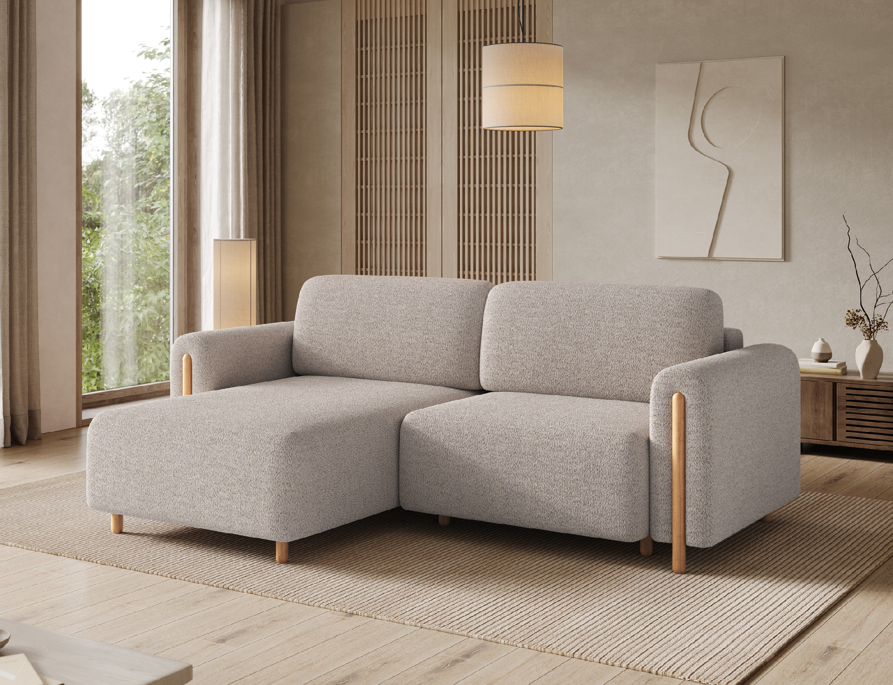 Sedací souprava Acossta Provedení: Levá varianta, Nožičky: Dub, látka: Royal 18