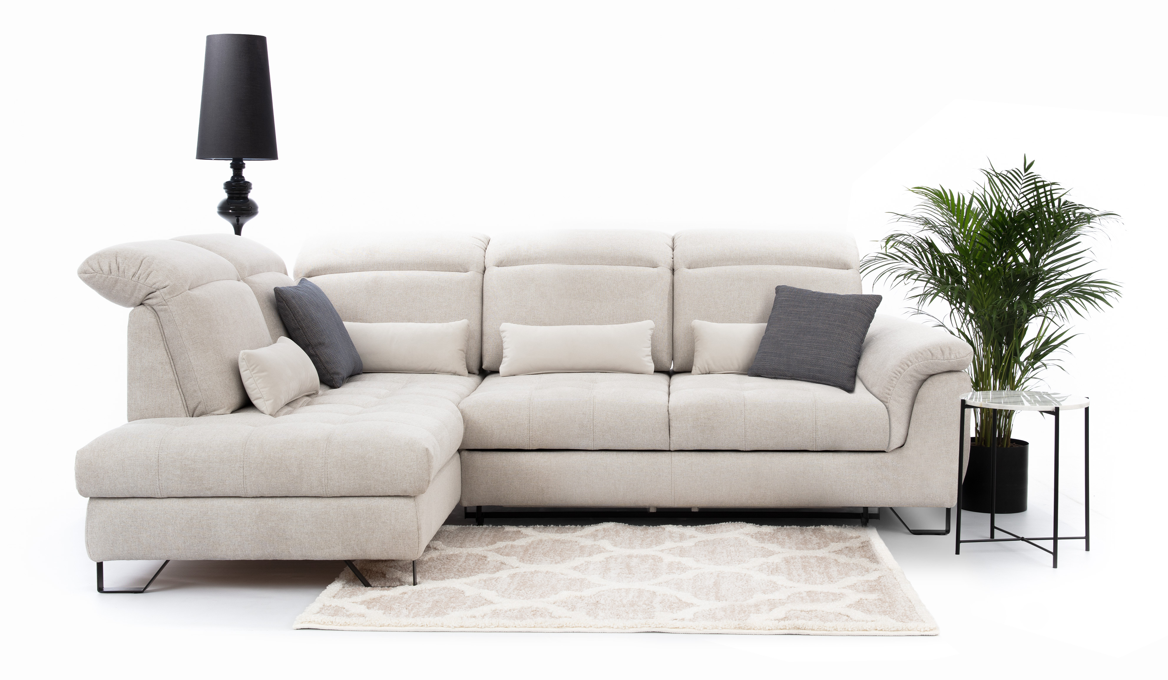 Sedací souprava Giovani 2 - látka Wind Provedení: Levá varianta, Nožičky: Nožičky kovové - chrom, látka: Wind 76